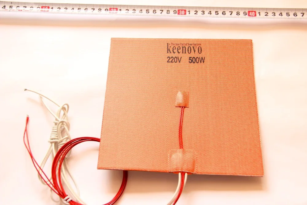 200X200mm 500W @ 220V w/Thermistor Keenovo силиконовый нагреватель куб Prusa i3 RepRap 3D принтер Heatbed