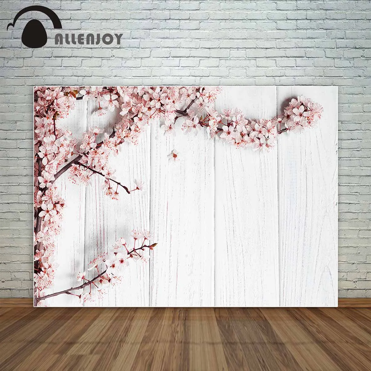 Allenjoy розовый фон с цветами на белом деревянном фоне для детской фотосъемки