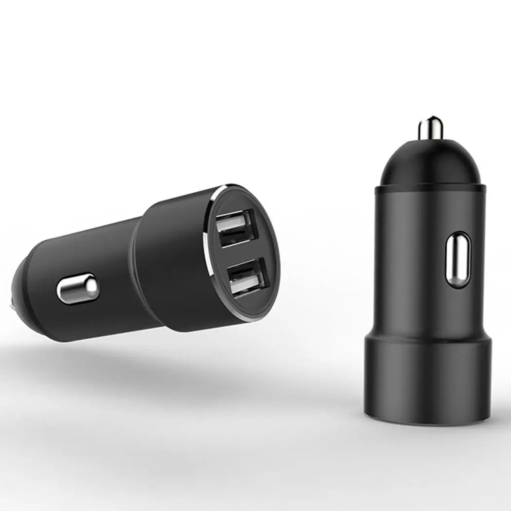 2.4A мини двойное USB быстрое зарядное устройство DC 5V автомобиль серый черный