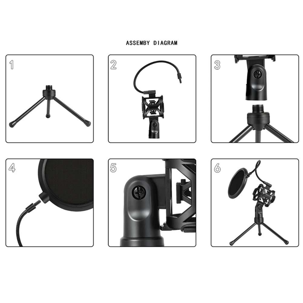 Дропшиппинг держатель микрофона палка Настольный штатив Стенд анти спрей сеть