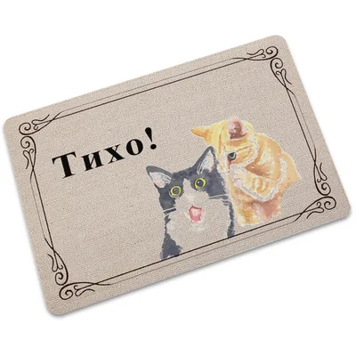 Дверь для кота коврик прихожей Пользовательские Коврики Смешные ковер в Холл Non