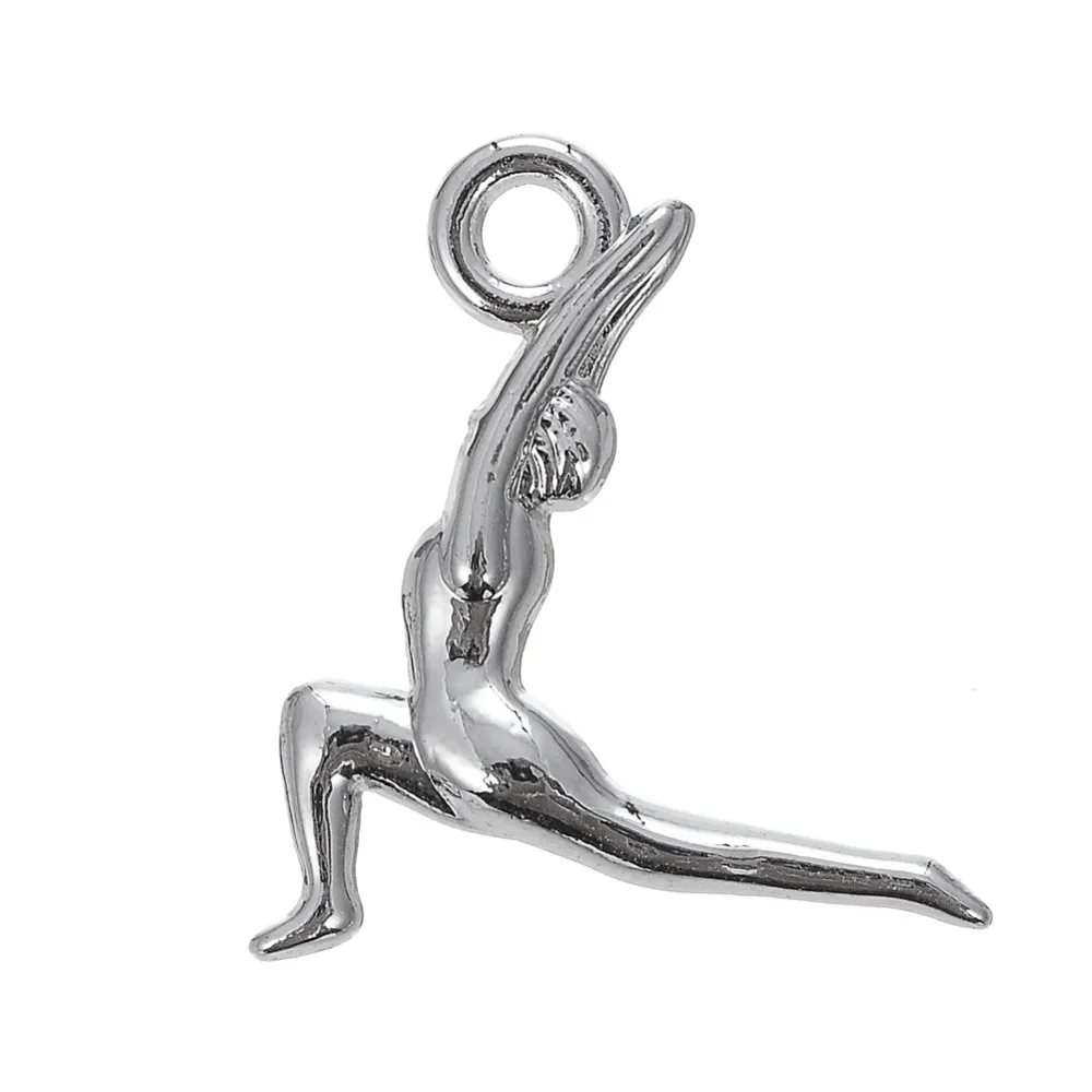 

zinc alloy rhodium plated gymnastics charms