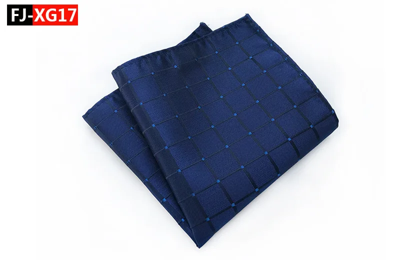 FJ-XG17 20 цветов Мужской Hanky проверяет, плед полосатый шелковые костюмы Свадебный квадратный Карманный вечерние носовой платок Одежда Аксессуары Шарф - Цвет: FJ-XG17
