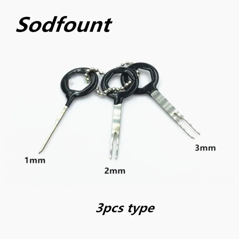 3pcs, 8pcs, 11pcs Car Plug Circuit Board Wire Harness Terminal Extraction Pick Connector Crimp Pin Back Needle Remove Tool - Цвет: 3pcs 1