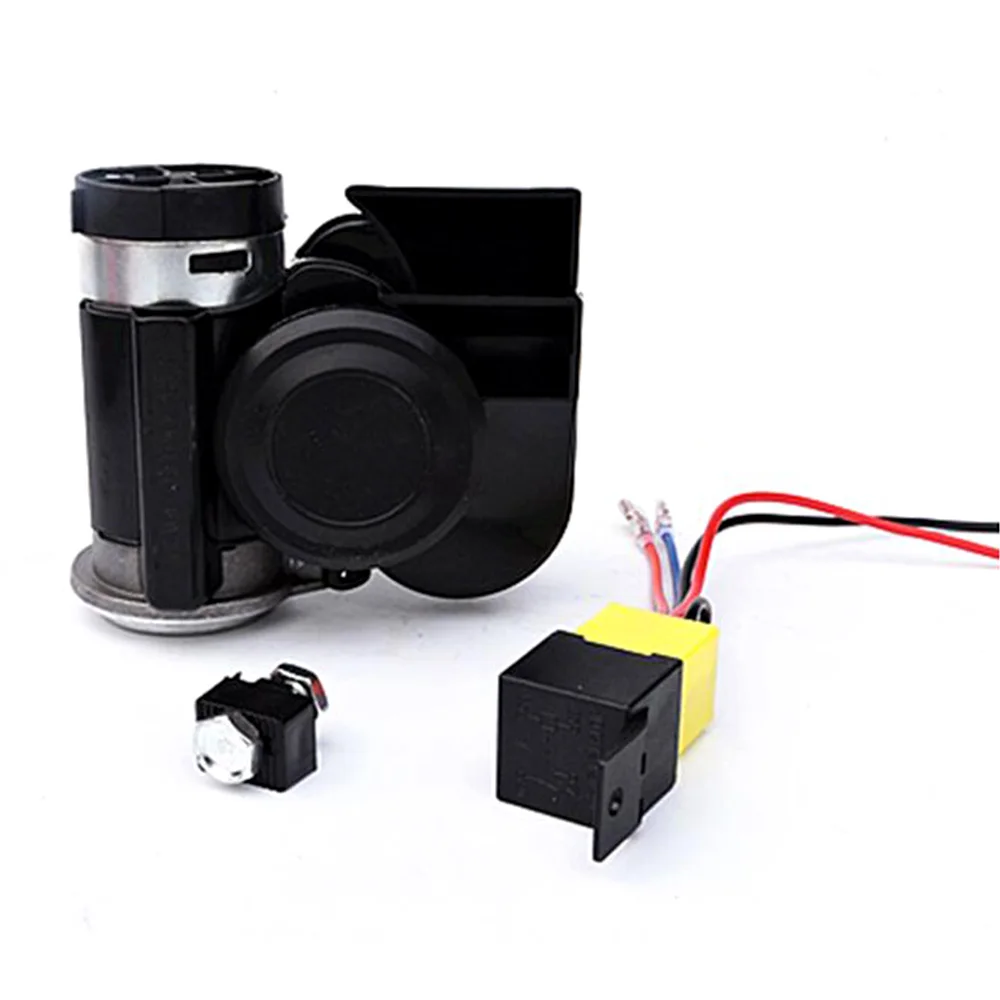 BLACK NO.1 1 комплект 6 типов 12В 125dB Универсальный Улитка воздушный насос рог для автомобилей и мотоциклов - Цвет: BLACK NO.1