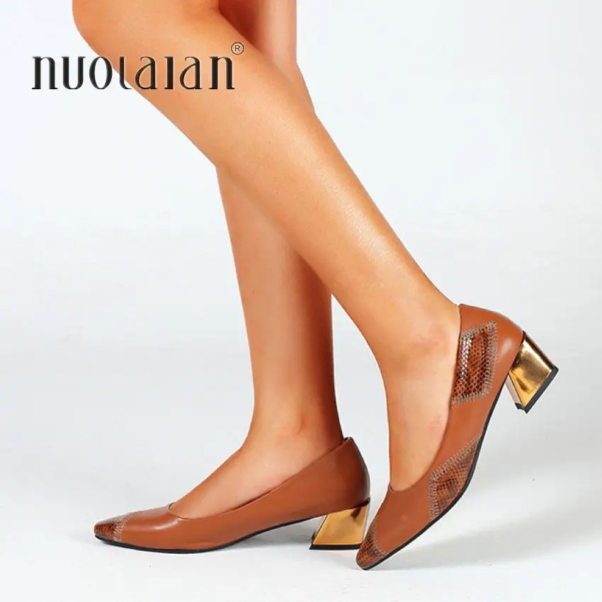 2019 Brand Shoes Woman High Heels Women Pumps square Women's Pointed Toe Female Dress Office size 35-42 | Обувь
