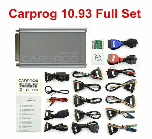 Carprog V10.93 V10.05 V8.21 Полный Адаптеры CarProg онлайн-программатор для подушки безопасности/радио/тире/IMMO/ECU Авто Ремонт ECU чип тюнинг - Цвет: Carprog 10.93 full