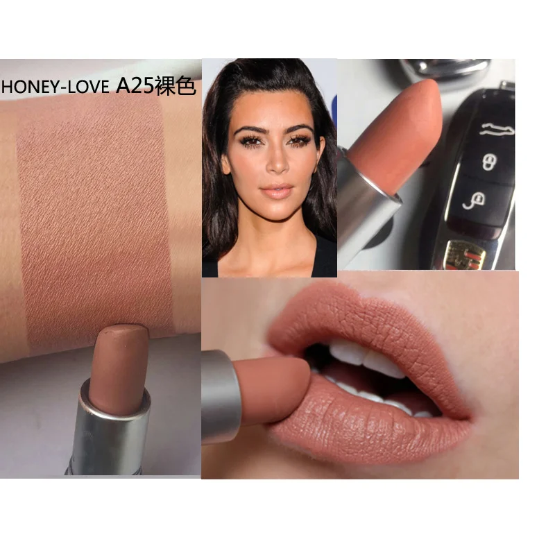 A25 HONEY LOVE MYG матовая губная помада телесного цвета, финишная Увлажняющая губная помада, русская красная леди жук, Rubby Woo Sin Diva - Цвет: A25 HONEY LOVE