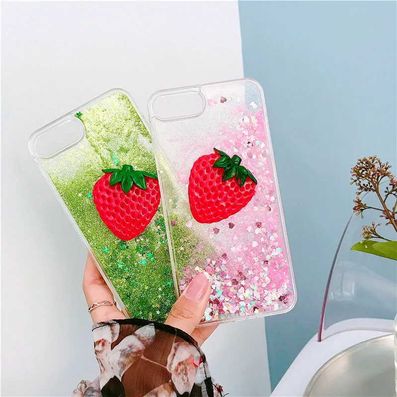 Blucub лимонный зыбучий песок чехол для iphone8 7Plus динамический Жидкий блеск Чехол iphone