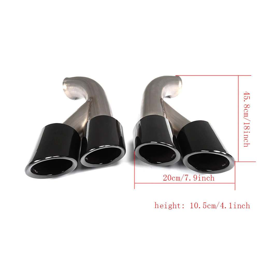 Черные выхлопные трубы автоглушители для Porsche Cayenne GTS 2015 2016 (подходят спортивных