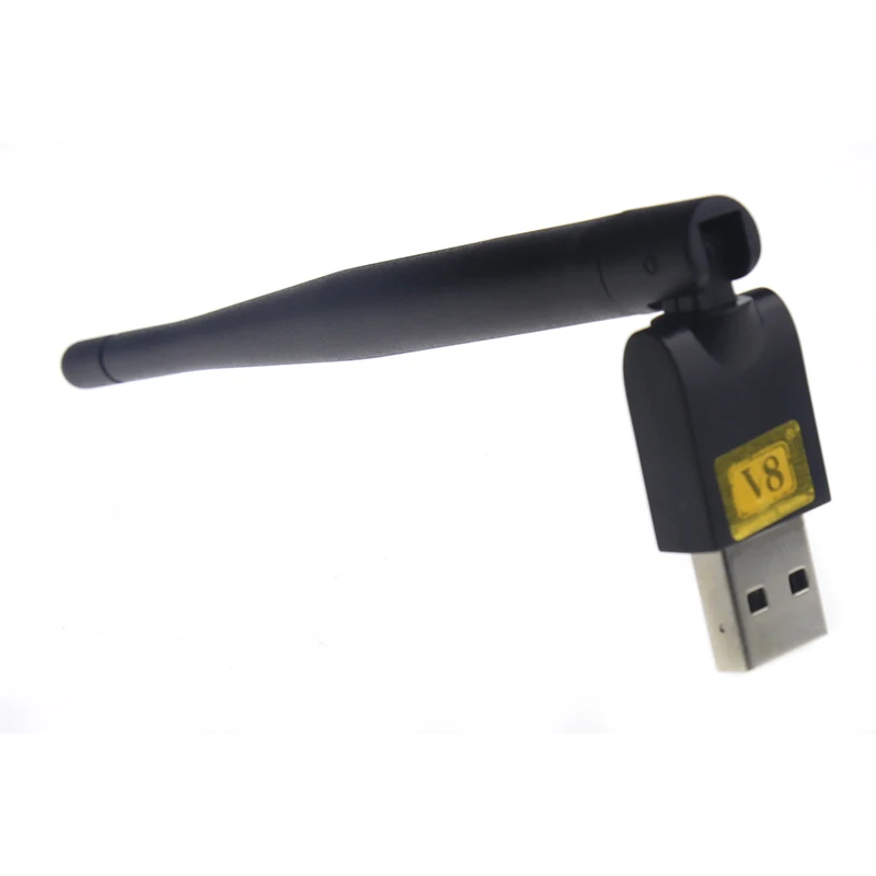 Мини Портативный USB Wi Fi антенны ключ для спутникового ТВ приёмники V7 V8 Золотой