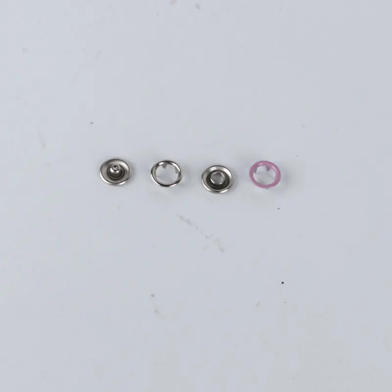 Комплекты кнопок серебристого цвета без шитья Открытое кольцо Детские пуговицы