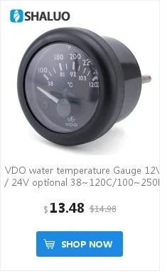12V VDO Датчик температуры воды 38~ 120C/100~ 250F 12 V/24 V опционально