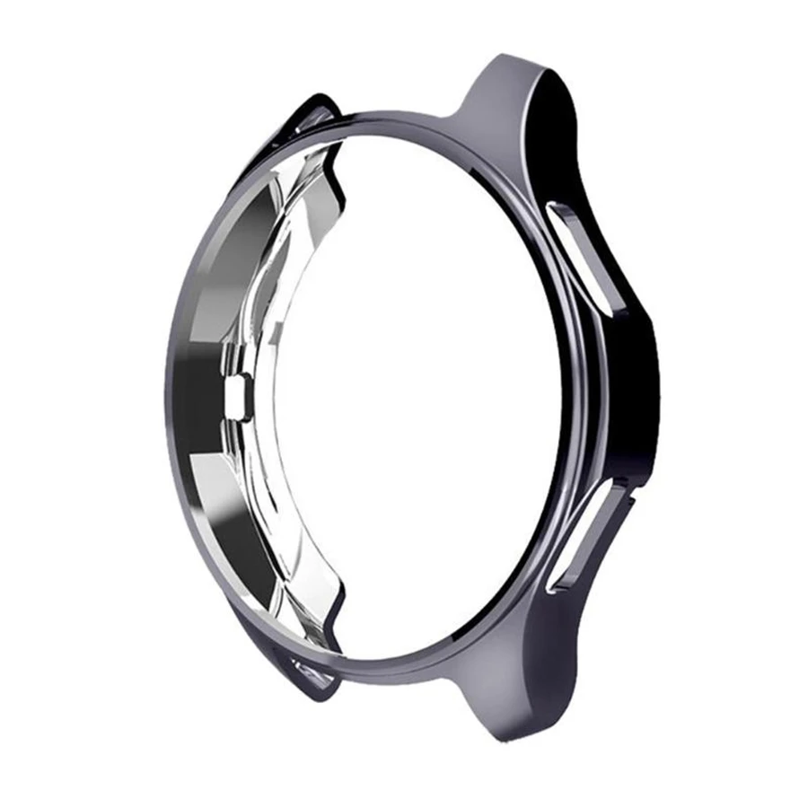 Серый Покрытие+ ТПУ тонкий защитный чехол для samsung Galaxy Watch 46 мм 42 мм Рамка Жесткий силиконовый гибкий чехол для samsung gear S3 S2 - Цвет: Серый