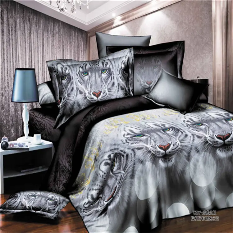 3D Bedclothes &quotTigers&quot 4pcs Bedding Sets Comforter Cover Bed sheet Pillow Covers | Дом и сад