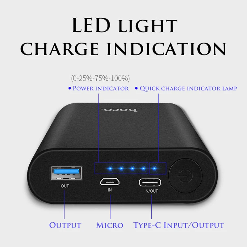 НОСО qc3.0 Quick Charge 8000 мАч Запасные Аккумуляторы для телефонов Портативный быстро