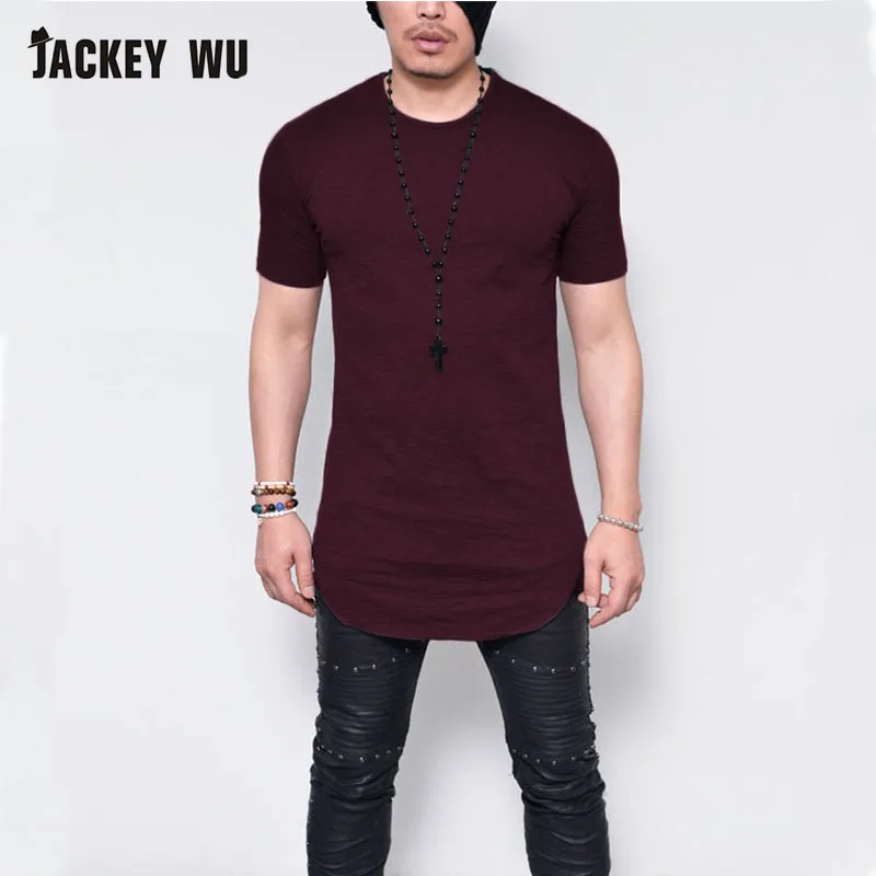 JACKEYWU бренд для мужчин футболка лето 2019 г. модное бамбуковое волокно дышащий