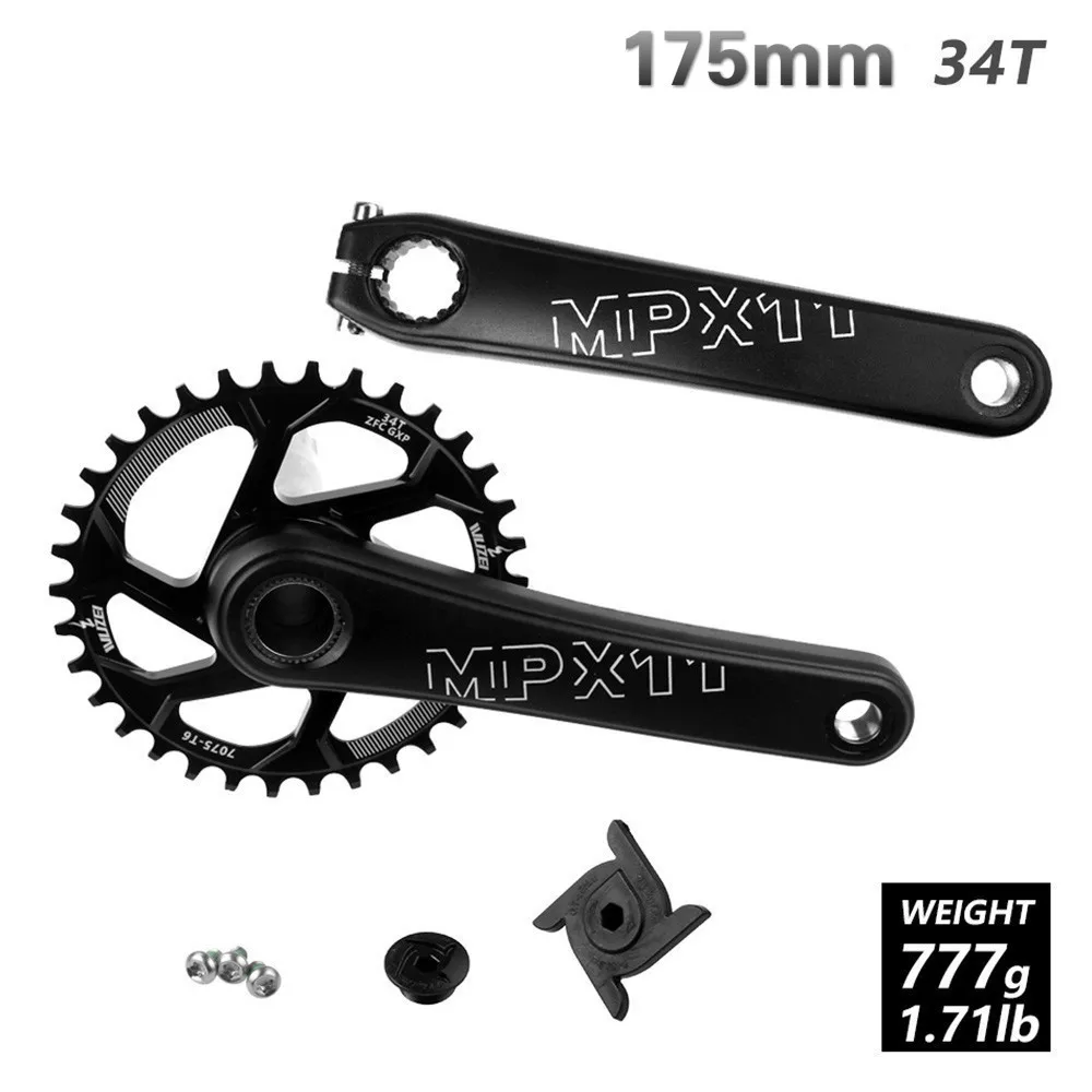 175mm black 34t Prowheel 175 мм MTB велосипед для горного велосипеда Mpx11 30/32/34/36/38t звезды шатун для горного велосипеда для Sram Gxp Xx1 X9 модными принтами Xo X01 - Цвет: 175mm black 34t
