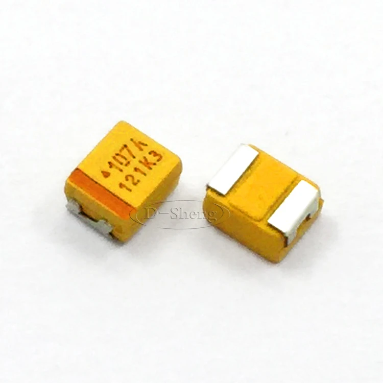 Танталовый конденсатор SMD 100 мкФ 10V 107A B type 3528 желтый 50 шт.|capacitor 100uf|capacitor 100uf 10vcapacitor
