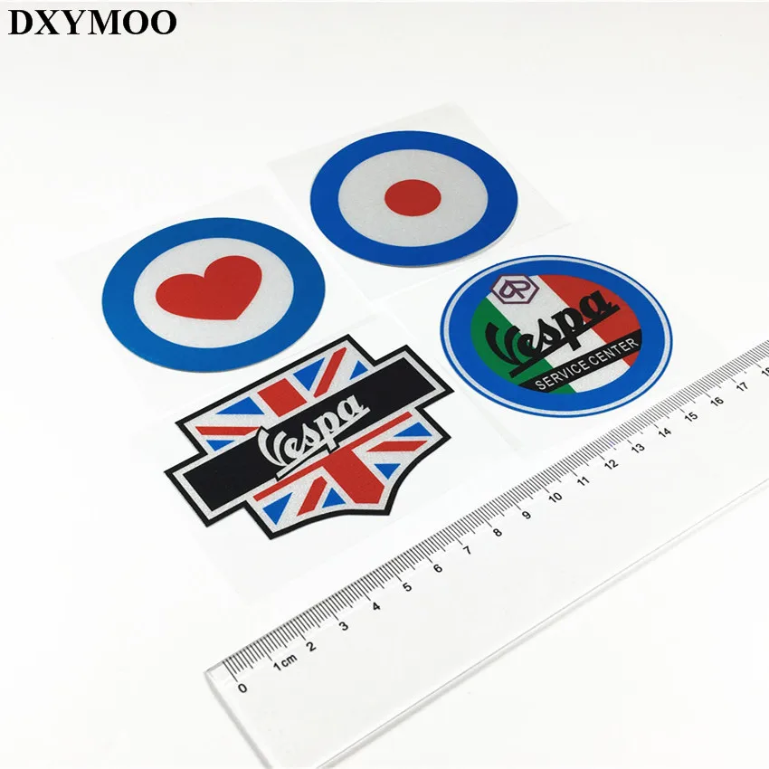 4 шт. светоотражающие наклейки на автомобиль PIAGGIO Vespa Club UK Flag|car stickers decals|styling carcar