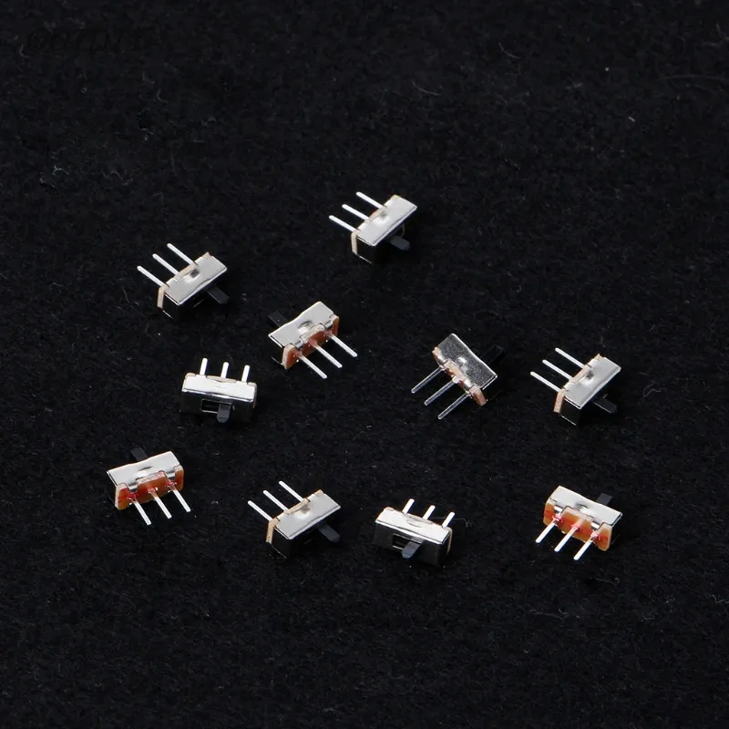 OOTDTY 10 шт. 2 позиционный вкл./выкл. SPDT 1P2T 3 контактный PCB панель Мини Вертикальный
