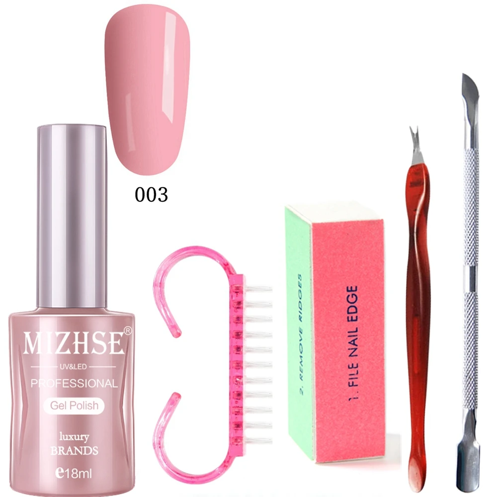 BBF003 MIZHSE УФ-гель для ногтей Nail Kit наборы для ногтей 4 инструменты для индивидуальных косметических средств 18 мл набор для гелевого маникюра кисть, полировщик кутикулы удаление омертвевшей кожи вилка - Цвет: BBF003