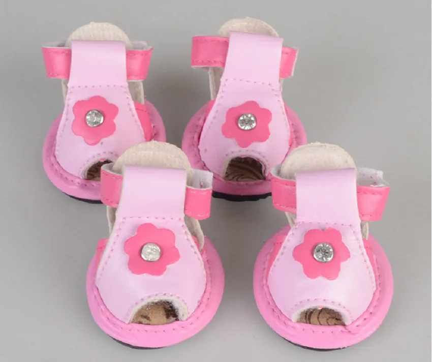 Бесплатная доставка 4 шт./лот обувь с кошками для домашних собак летняя дышащая из