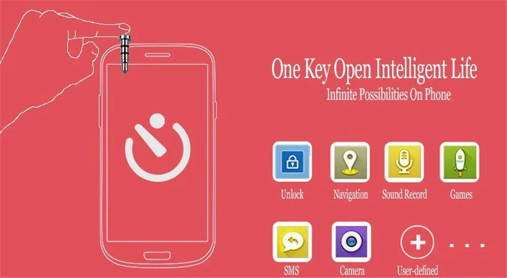 CatXaa 3,5 мм разъем для наушников смарт-ключ ярлыки Пылезащитная заглушка Klick Быстрая кнопка для samsung Galaxy S4 S5 I9600 Android мобильный телефон