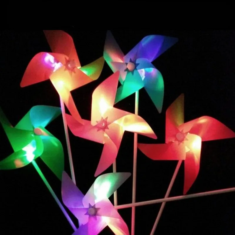 4 шт.! Модная цветная светодиодная светящаяся ветряная мельница детские игрушки