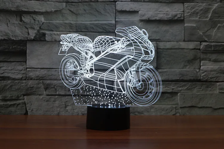 Светодиодная 3d-лампа autocycle меняющая цвет для мотоцикла | Лампы и освещение