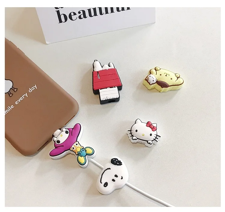 Прекрасный большой шарик укус мультфильм кабель протектор для iPhone 7 X XS 8 pin Универсальный шнур Защитная крышка usb зарядный кабель Winder
