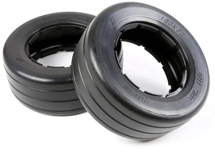 

Rofan Front Rear Slick Tyres Onroad Wheel Tires Skin Set without inner Foam for 1/5 HPI Rovan KM Baja 5B RC Car Parts