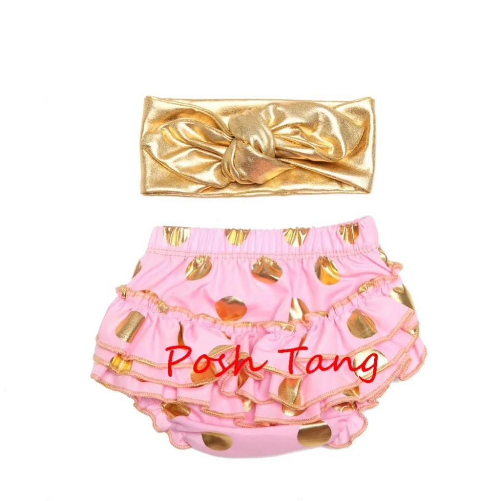 Подарочный реквизит для фотосъемки маленьких девочек золотые шаровары в горошек