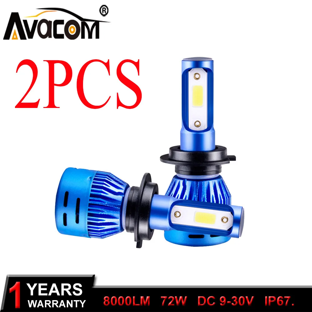 Avacom 2 шт. светодиодный светильник h11 hb4 h3 лампы h7 6000 К Автомобильный