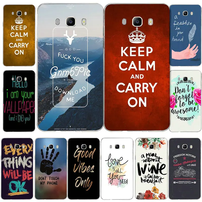 Пословица фраза девиз для Coque Samsung Galaxy J1 J2 J3 J5 J7 A3 A5 A7 2016 2017 Чехол Мягкий ТПУ