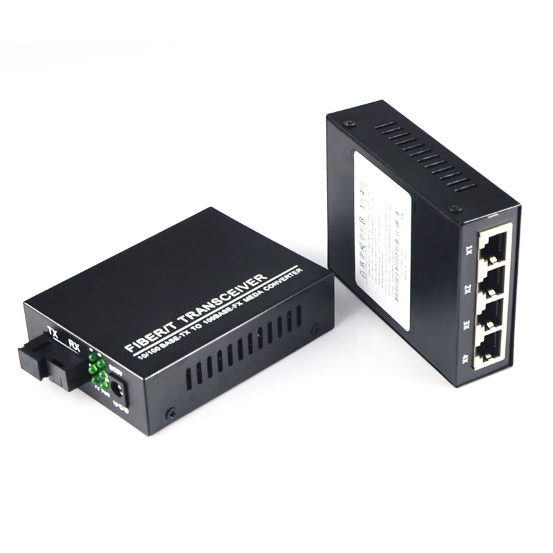 1 двойной медиаконвертер 10/100 м Fast Ethernet RJ45 4 SFP + HTB3100 20 км простой оптоволоконный