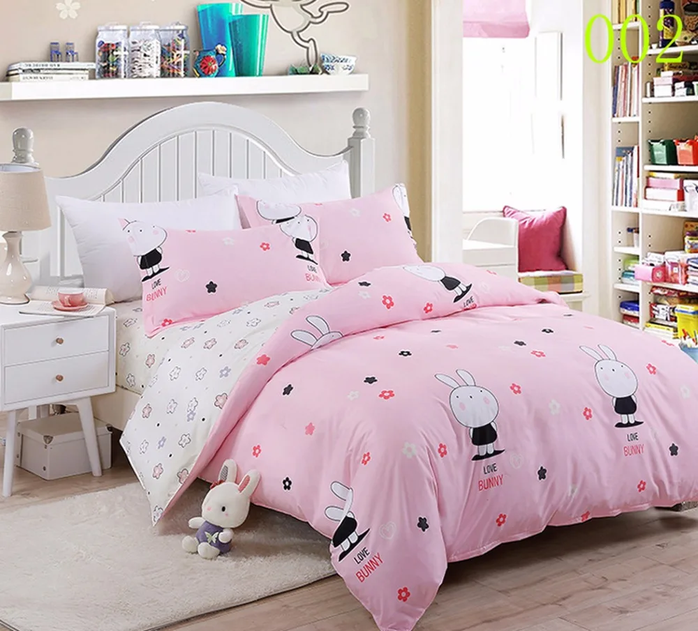 Twin Full Queen Polyester 3/4Pcs Bedding Set Bedroom Bedclothes Home Duvet Cover Quilt Flat Bed Sheets Pillowcase Blue | Дом и сад
