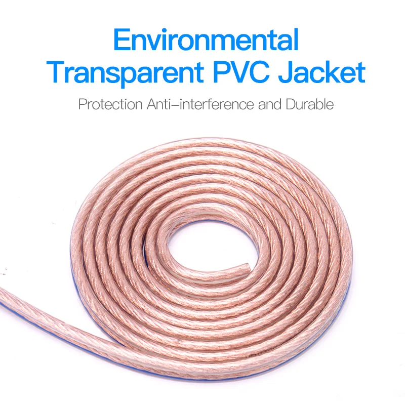 Кабель громкоговорителя Hi Fi аудио кабель бескислородный медь 2*500 core динамик