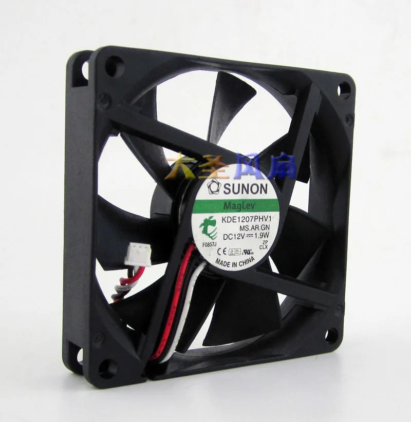 Оригинальный 7015 7 см AC/DC 12V 1 9 W KDE1207PHV1 70*70*15 мм 3 провода Вентилятор