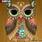 Алмазная 5d-картина HOMFUN Сова, вышивка крестиком с полными квадратнымикруглыми стразами, домашний декор, сделай сам, A18837