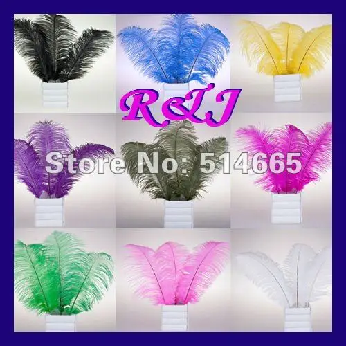 

Wholesale 50PCS Quality Natural OSTRICH FEATHERS 16-18inch 40-45cm brown Gold Color Free Shipping