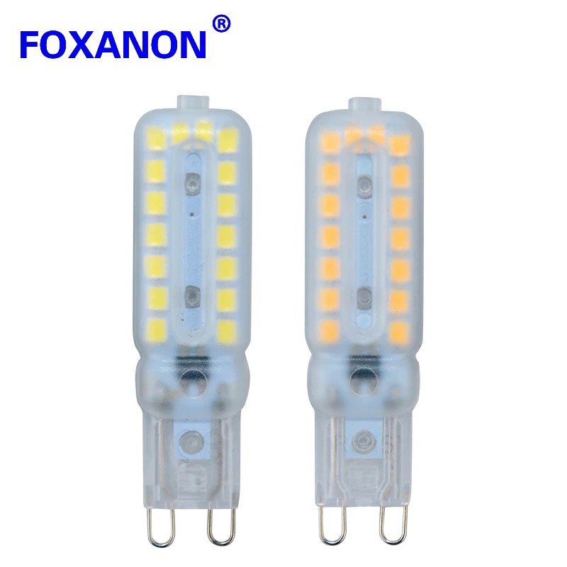Foxanon светодиодная лампа G9 3 Вт 5 7 AC110V 220 В 2835 SMD диммируемая люстра прожектор Замена