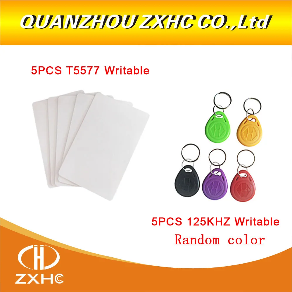 Ручной 125 кГц EM4100 RFID Копир писатель Дубликатор Программист ридер и T5577 перезаписываемый ID Брелоки метки карты T5577