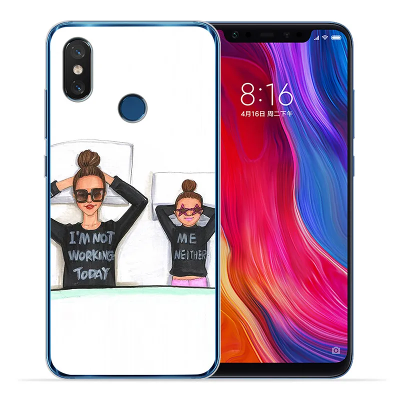 Роскошные для малыша и мамы; queen женщина для Xiaomi Redmi Mi 8 6 A2 Lite 5X 6X A1 6A 4X 4A 5 Plus Note 4 5A Prime Pro крышка чехол Coque Etui - Цвет: 1216