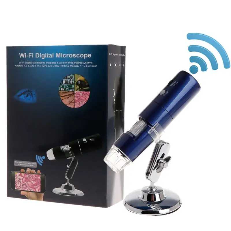HD 1080P WiFi микроскоп 1000X лупа для Android iOS iPhone iPad Windows MAC Бесплатная