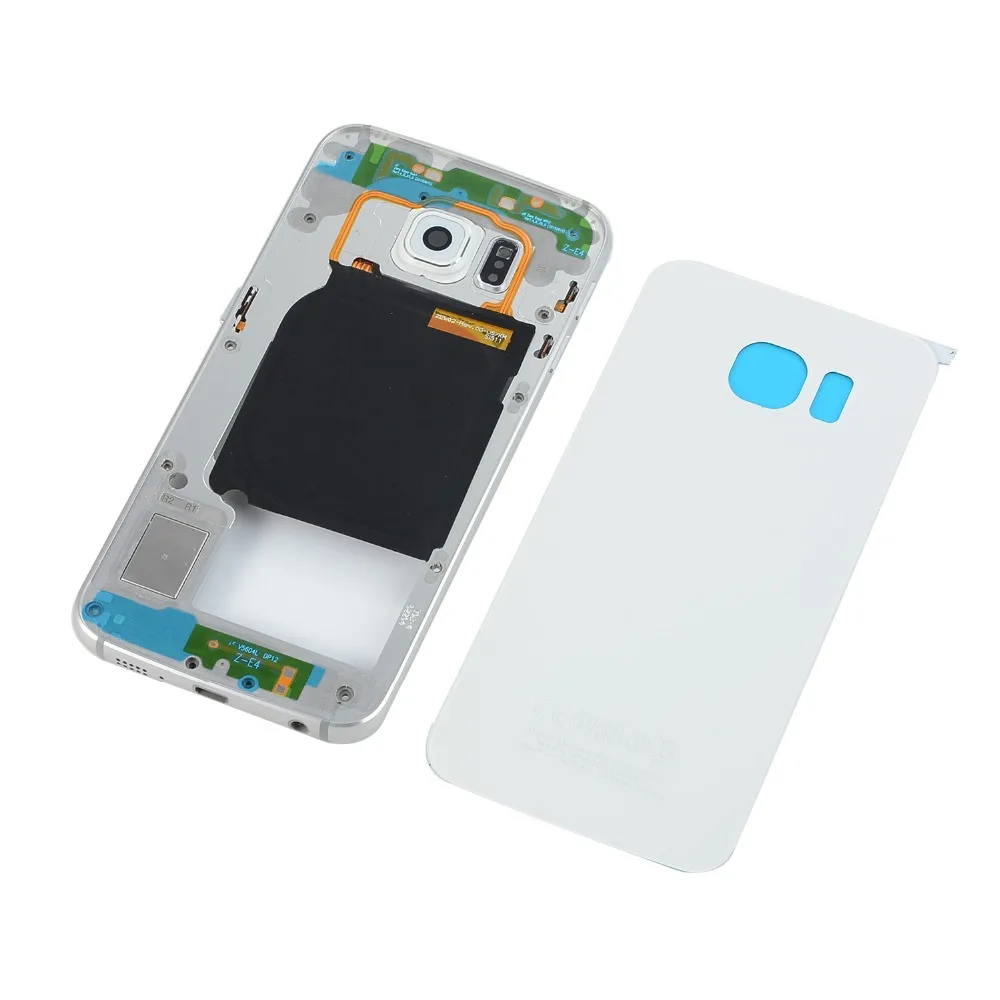 Для Samsung Galaxy S6 Edge SM-G925 G9250F G925T G925A G925P Корпус аккумулятор задняя крышка Стекло +