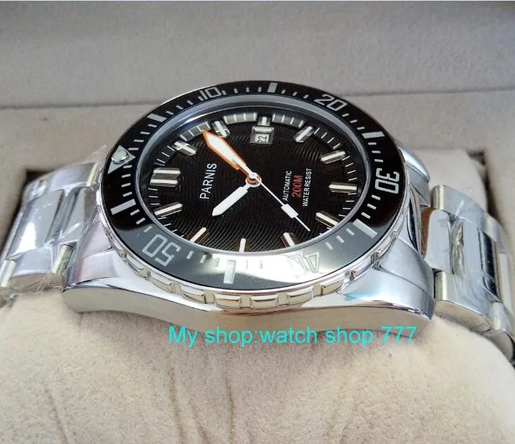 Мужские часы PARNIS автоматические с сапфировым стеклом светящиеся 43 мм 21|watches