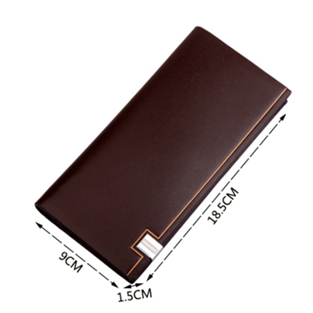 Hot sale! 2018 Famous brand men's Split leather long Wallet money handbag Soft Ultra-thin coin bag purse |