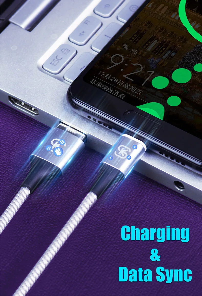 Автомобильные магнитные usb-кабели для зарядки 5A Type C, супер быстрый QC 4,0 для Huawei p20 lite plus Huawei Mate 20 Pro Honor 10 phone SIKAI
