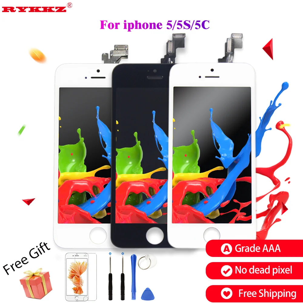 AAA lcd для iPhone 5 5S 5c дисплей сенсорный экран стекло дигитайзер сборка Замена ЖК